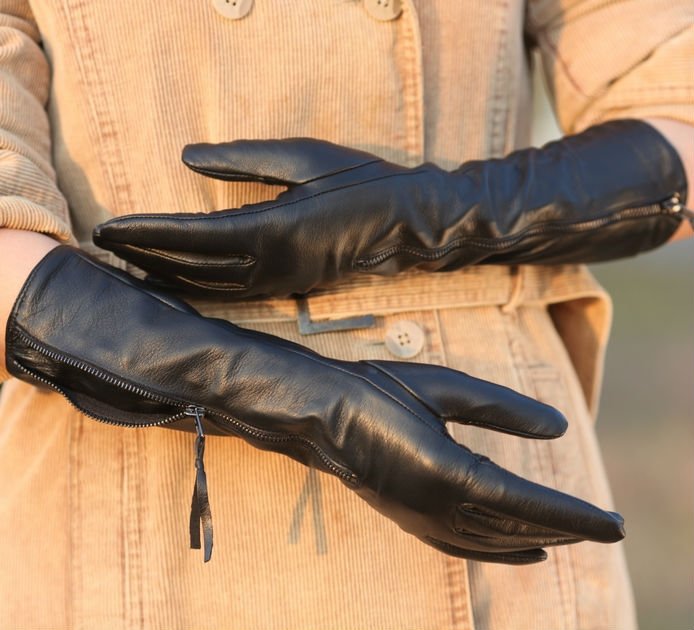 2012-New-WARMEN-Women-s-Sheepskin-Genuine-Leather-Winter-Fashion-long-Gloves-Black-L031NN-